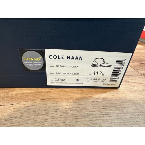 Cole Haan Men's Grand+Chukka Boots British Tan Leather Size 11.5 NIB Lightweight - Picture 13 of 14